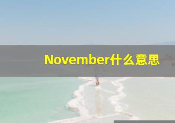 November什么意思