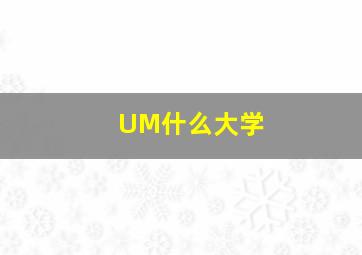 UM什么大学