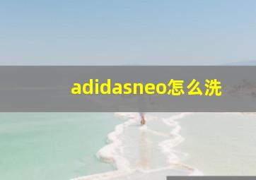 adidasneo怎么洗