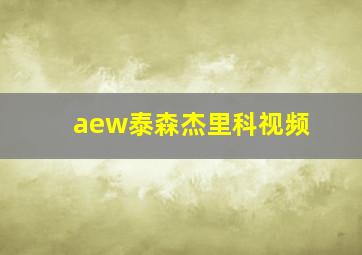 aew泰森杰里科视频