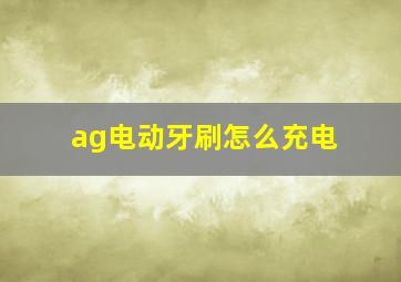 ag电动牙刷怎么充电