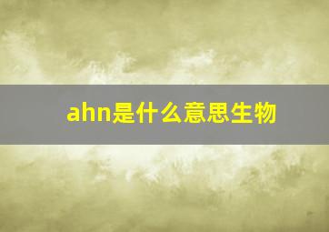 ahn是什么意思生物