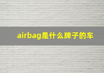 airbag是什么牌子的车