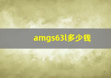 amgs63l多少钱