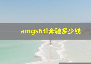 amgs63l奔驰多少钱