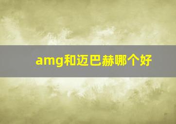 amg和迈巴赫哪个好