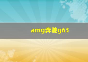 amg奔驰g63