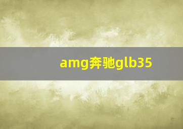 amg奔驰glb35