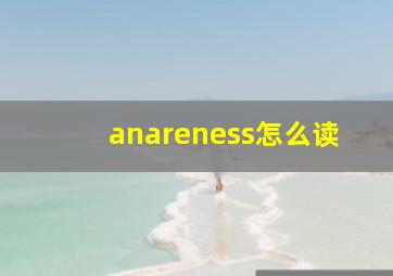 anareness怎么读