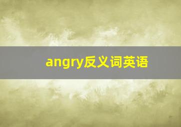 angry反义词英语