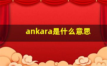 ankara是什么意思