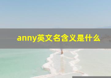 anny英文名含义是什么