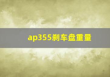 ap355刹车盘重量