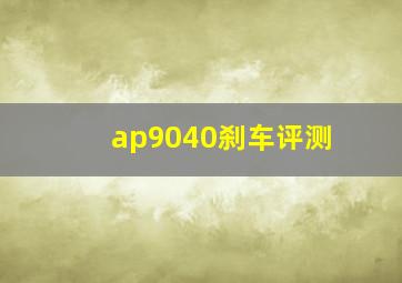 ap9040刹车评测