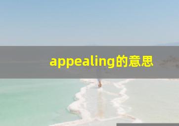 appealing的意思