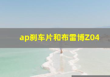 ap刹车片和布雷博Z04