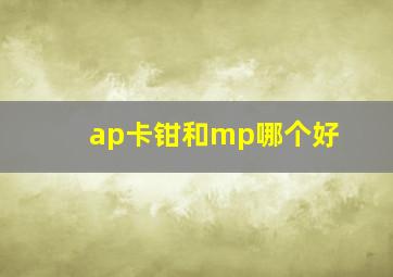 ap卡钳和mp哪个好