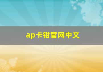 ap卡钳官网中文