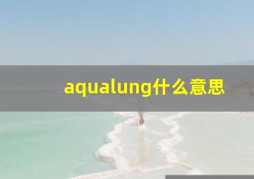 aqualung什么意思