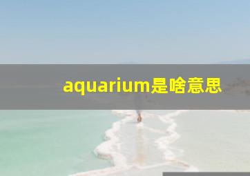 aquarium是啥意思