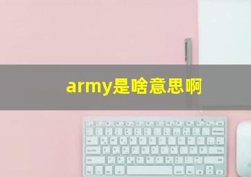 army是啥意思啊