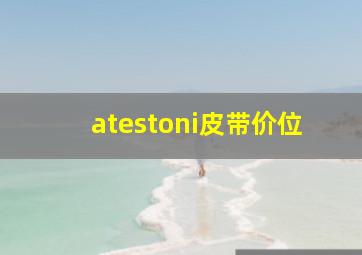 atestoni皮带价位