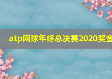 atp网球年终总决赛2020奖金