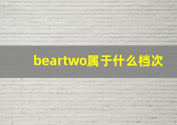 beartwo属于什么档次