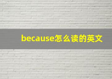 because怎么读的英文