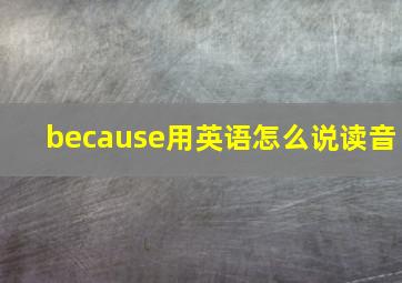 because用英语怎么说读音