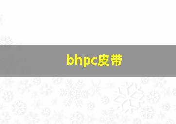 bhpc皮带