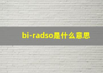 bi-radso是什么意思