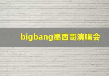 bigbang墨西哥演唱会