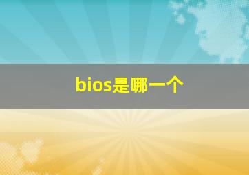 bios是哪一个