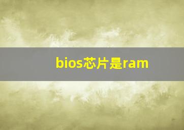 bios芯片是ram