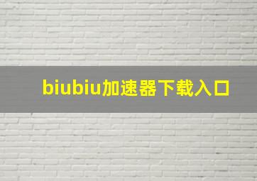 biubiu加速器下载入口