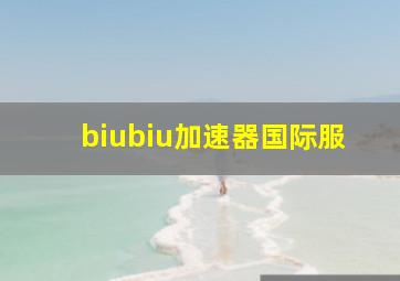 biubiu加速器国际服