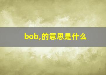 bob,的意思是什么