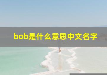 bob是什么意思中文名字