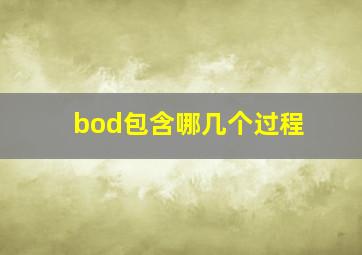 bod包含哪几个过程