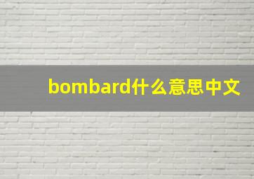 bombard什么意思中文