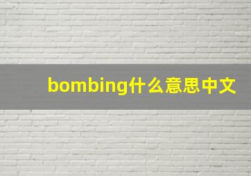 bombing什么意思中文