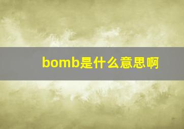 bomb是什么意思啊