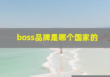 boss品牌是哪个国家的