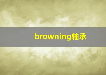 browning轴承