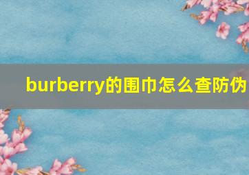 burberry的围巾怎么查防伪