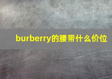 burberry的腰带什么价位