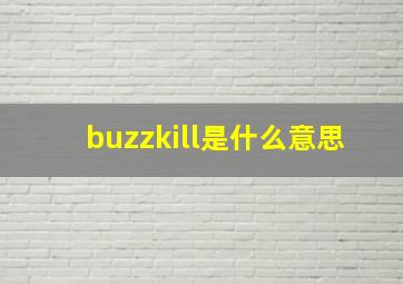 buzzkill是什么意思