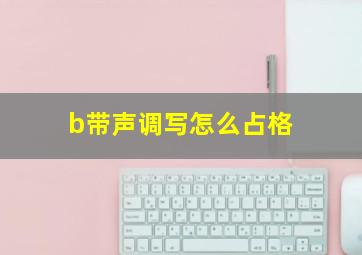 b带声调写怎么占格