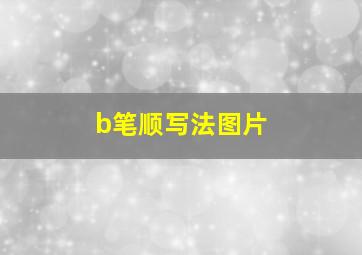 b笔顺写法图片